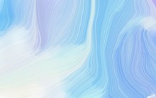Elegant Curvy Swirl Waves Background Design With Light Blue, Baby Blue And Lavender Color