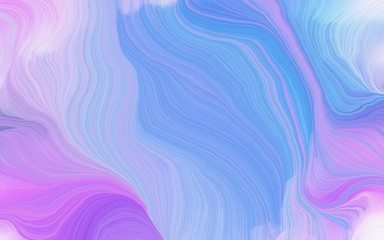 Poster - modern soft swirl waves background illustration with light pastel purple, light steel blue and corn flower blue color