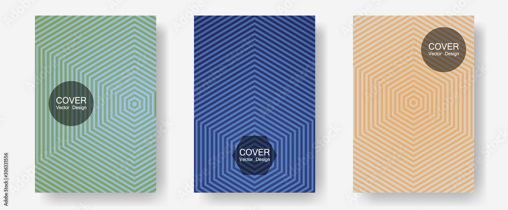 Abstract shapes of multiple lines halftone patterns.