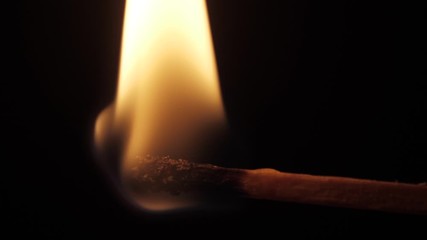 Wall Mural - lighting a match macro shot 4k
