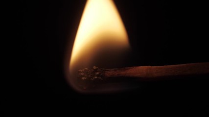 Wall Mural - lighting a match macro shot 4k