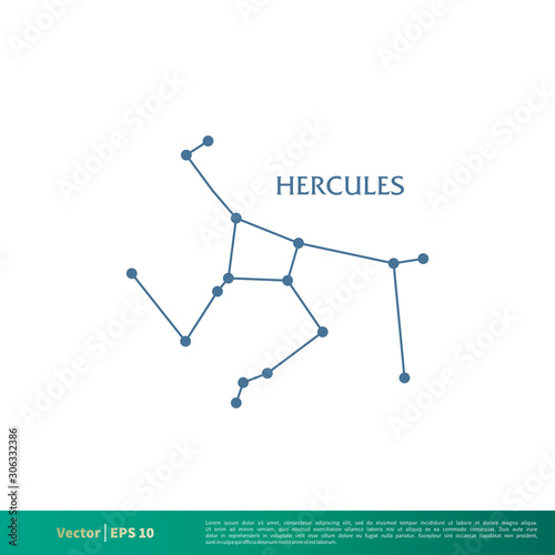 Hercules Constellation Star Icon Vector Logo Template Illustration Design Vector Eps 10 Stock Vector Adobe Stock