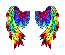Rainbow Polygonal Folded Wings