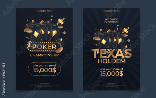 Fotomural Casino poker tournament invitation design