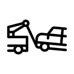 Canvas Print - Escape Machine Truck Icon Vector. Outline Escape Machine Truck Sign. Isolated Contour Symbol Illustration