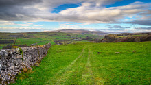 View Towards Pen-Y-Ghent From Near Winskill Stones, Which Is Is A Nature Reserve Above The Village Of Langcliffe In The Yorkshire Dales
