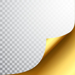 Poster - Paper page with curled corner and shadow. Template for your design. Set. Vector illustration