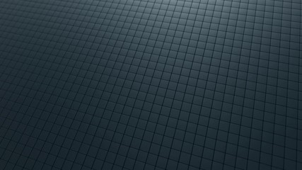 Poster - abstract wave background with a black moving cubic surface. geometric concept with random boxes or c