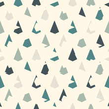 Seamless Geometric Pattern. Repeated Mini Triangles. Grunge Scales Or Scallop Texture. Kite Shapes. Shabby Digital Paper