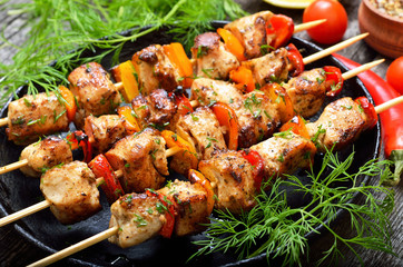 Fried chicken kebab