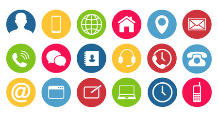 Wall Mural - business card contact information icons. vector illustration.