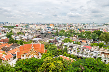 Wall Mural - panoramic view of downtonw bangkok, thailand