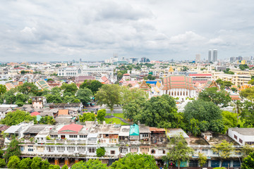 Wall Mural - panoramic view of downtonw bangkok, thailand