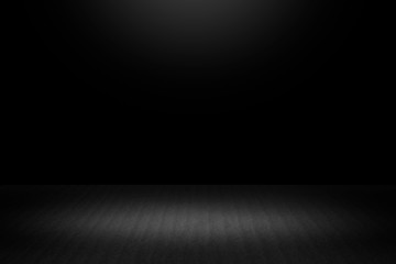 Wall Mural - black plaster with spotlight in studio.dark interior background. room with tile or cement and concre