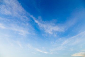 Wall Mural - Abstract background, Summer blue sky and white soft cloud with flare sunlight