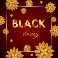 Sticker - Elegant black friday poster with text - Vector