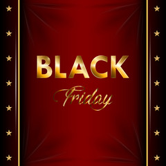 Sticker - Elegant black friday poster with text - Vector