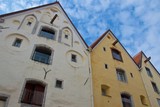 Fototapeta Miasto - Three merchant houses in Tallinn Old Town, Estonia