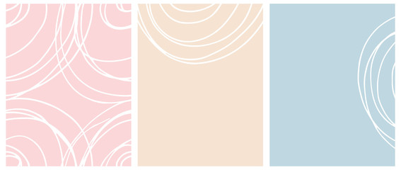 Wall Mural - simple seamless geometric vector pattern and layouts. white free hand lines isolated on a light blue