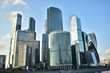 High-rise buildings located in the business center of Moscow City
