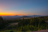 Fototapeta Na ścianę - Vibrant sunset over Crater Lake National Park in Oregon