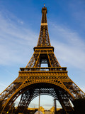 Fototapeta Tęcza - View from below  of Eiffel tower in Paris 