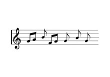 Music Notes On White Background