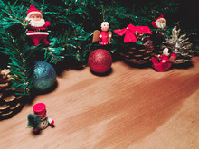 Santa Angel Pine Cones And Balls Christmas Ornaments