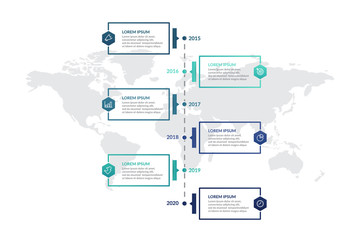 Wall Mural - timeline infographic template design for presentation