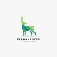 Deer Color Geometric Logo Premium Template