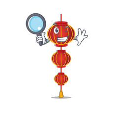 Sticker - One eye lampion chinese lantern Detective cartoon character style