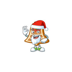 Sticker - Bell cookies in Santa cartoon character design