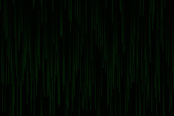 Canvas Print - Technology digital binary code in color green in gradient shadow for backdrop or background.