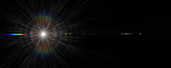 Poster - Futuristic light flare panorama background design illustration with space for text