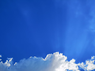 Beautiful blue sky and clouds with space for background