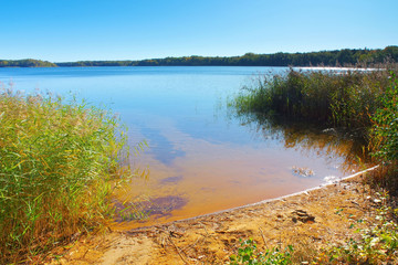 Poster - Senftenberger See Strand im Lausitzer Seenland - Senftenberg Lake beach, Lusatian Lake District