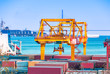 © bborriss - industrial sea port with containers and cranes