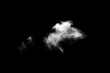 Wall Mural - white cloud with black background