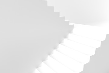 Design elements White stairs realistic illustration design with shadow on white background