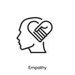 Empathy icon vector. courtesy icon vector symbol illustration. Modern simple vector icon for your design. Compassion icon vector.