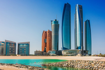 Wall Mural - Etihad Towers in Abu Dhabi, United Arab Emirates