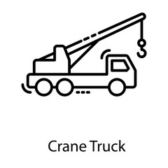 Canvas Print -  Crane Truck Vector 