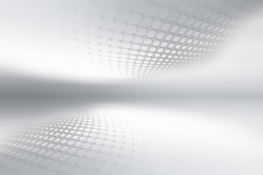 Luxury gray and white halftone perspective interior background.