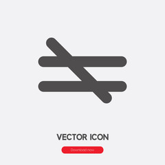 Poster - Is not equal to icon vector. Linear style sign for mobile concept and web design. Not equal to symbol illustration. Pixel vector graphics - Vector.