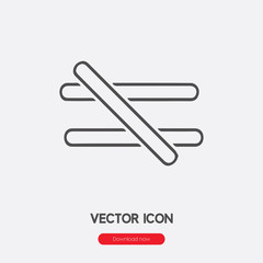 Poster - Is not equal to icon vector. Linear style sign for mobile concept and web design. Not equal to symbol illustration. Pixel vector graphics - Vector.