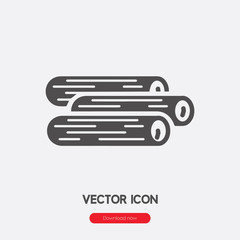 Poster - Logs icon vector. Linear style sign for mobile concept and web design. Logs symbol illustration. Pixel vector graphics - Vector.