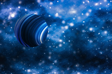 Wall Mural - stars, planet and galaxy in cosmos universe, space and time travel science background