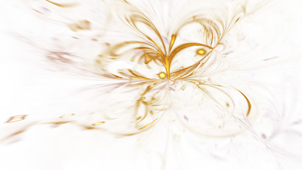 abstract holiday background with blurred golden rays and sparkles. fantastic light effect. digital f