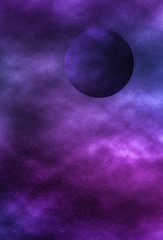 Wall Mural - stars, planet and galaxy in cosmos universe, space and time travel science background