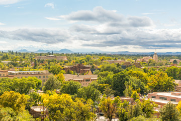 Wall Mural - Santa Fe, New Mexico Skyline from Cross of the Martyrs Park